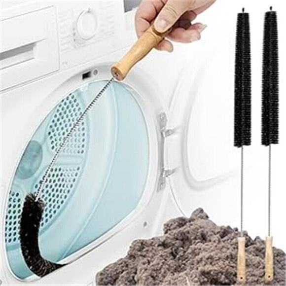 2 Pack Dryer Vent Cleaner Kit Clothes Dryer Lint Brush Vent Trap Cleaner Brush - Picture 1 of 1